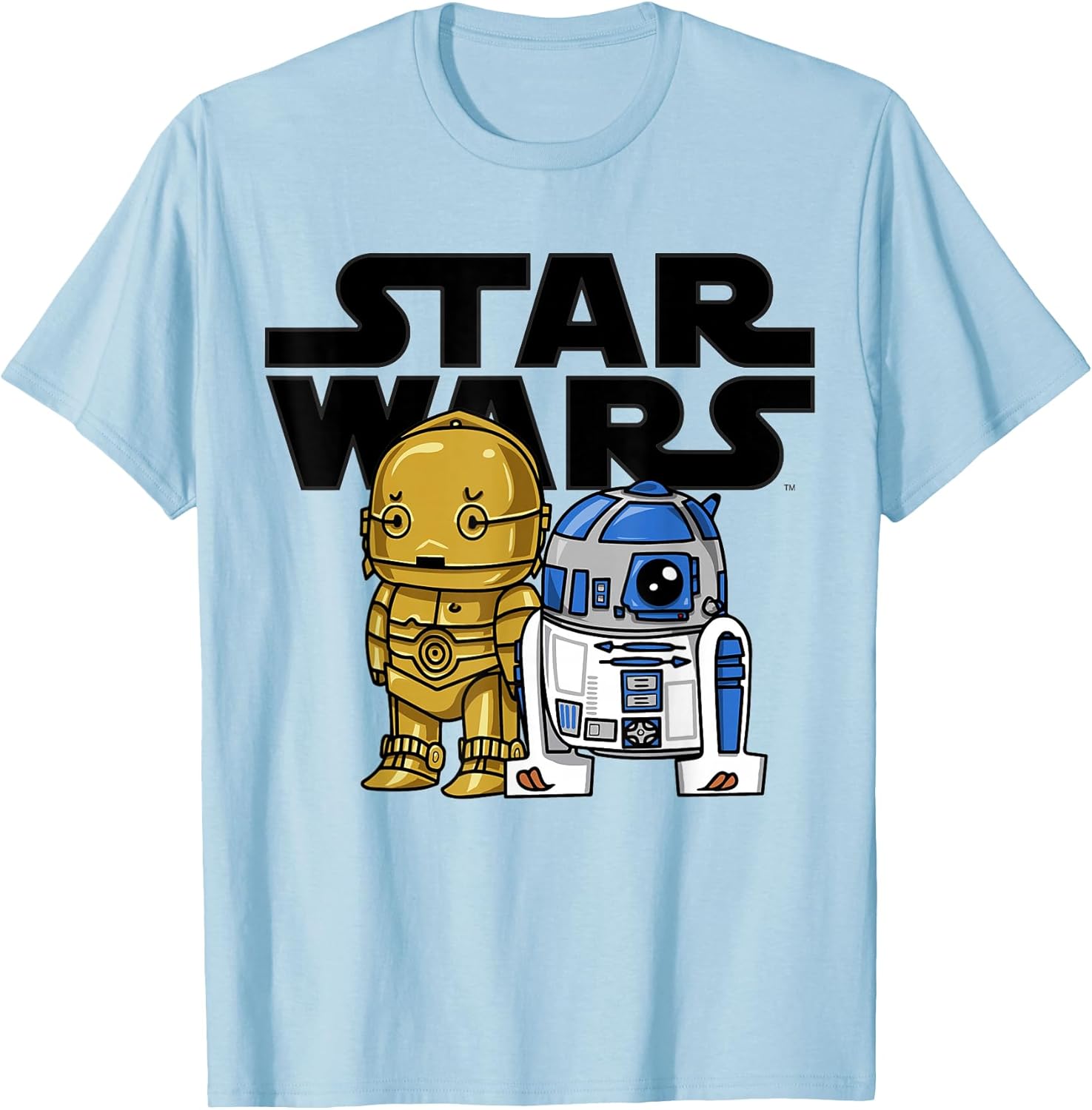 Boba R2-D2 and C-3PO Cute Cartoon Graphic T-Shirt T-Shirt