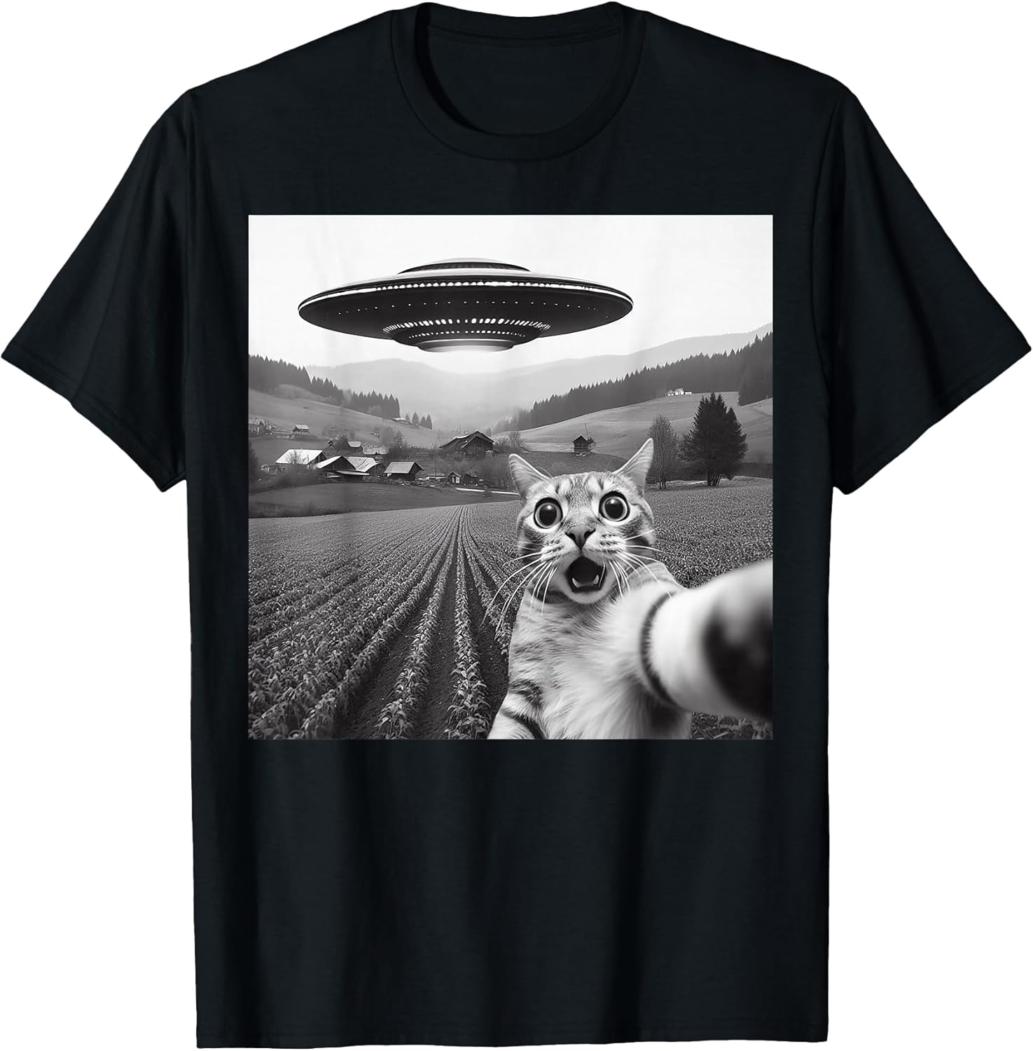 Funny Cat Selfie Graphic Tees