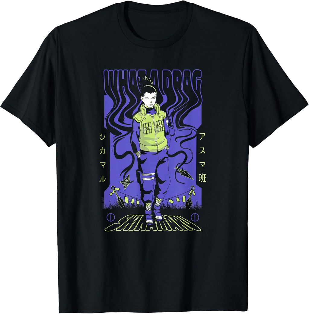 Shippuden Shikamaru Nara What a Drag Anime T-Shirt