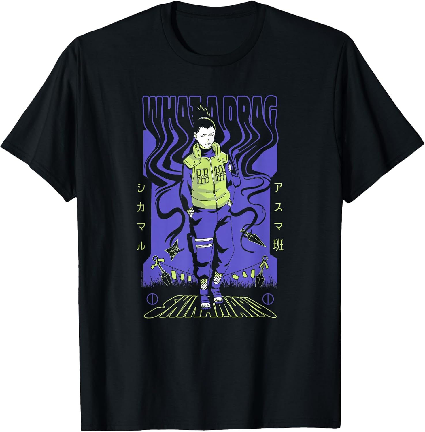 Shippuden Shikamaru Nara What a Drag Anime T-Shirt