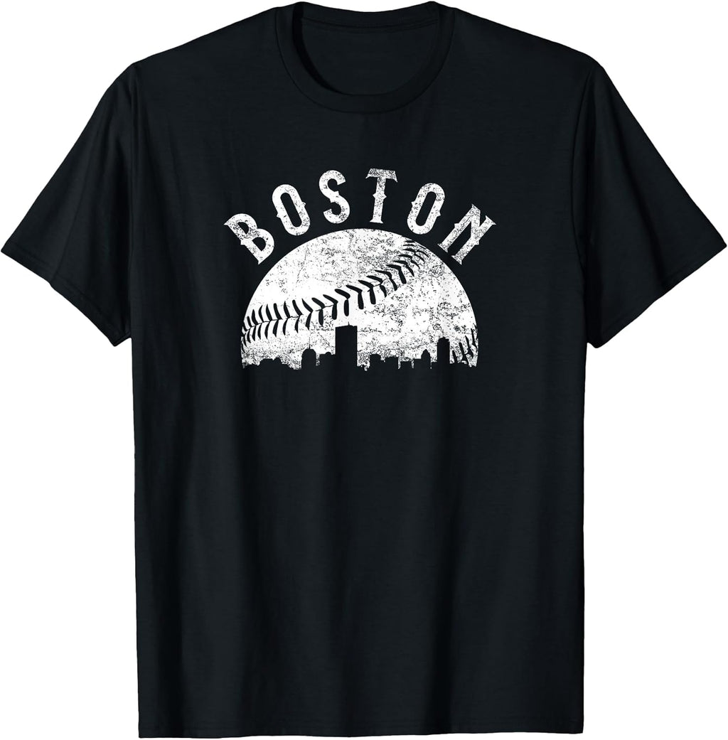 Vintage Boston Massachusetts Skyline Apparel
