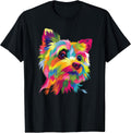 Colorful Pop Art Yorkshire Terrier Portrait Yorkie Lover T-Shirt Small