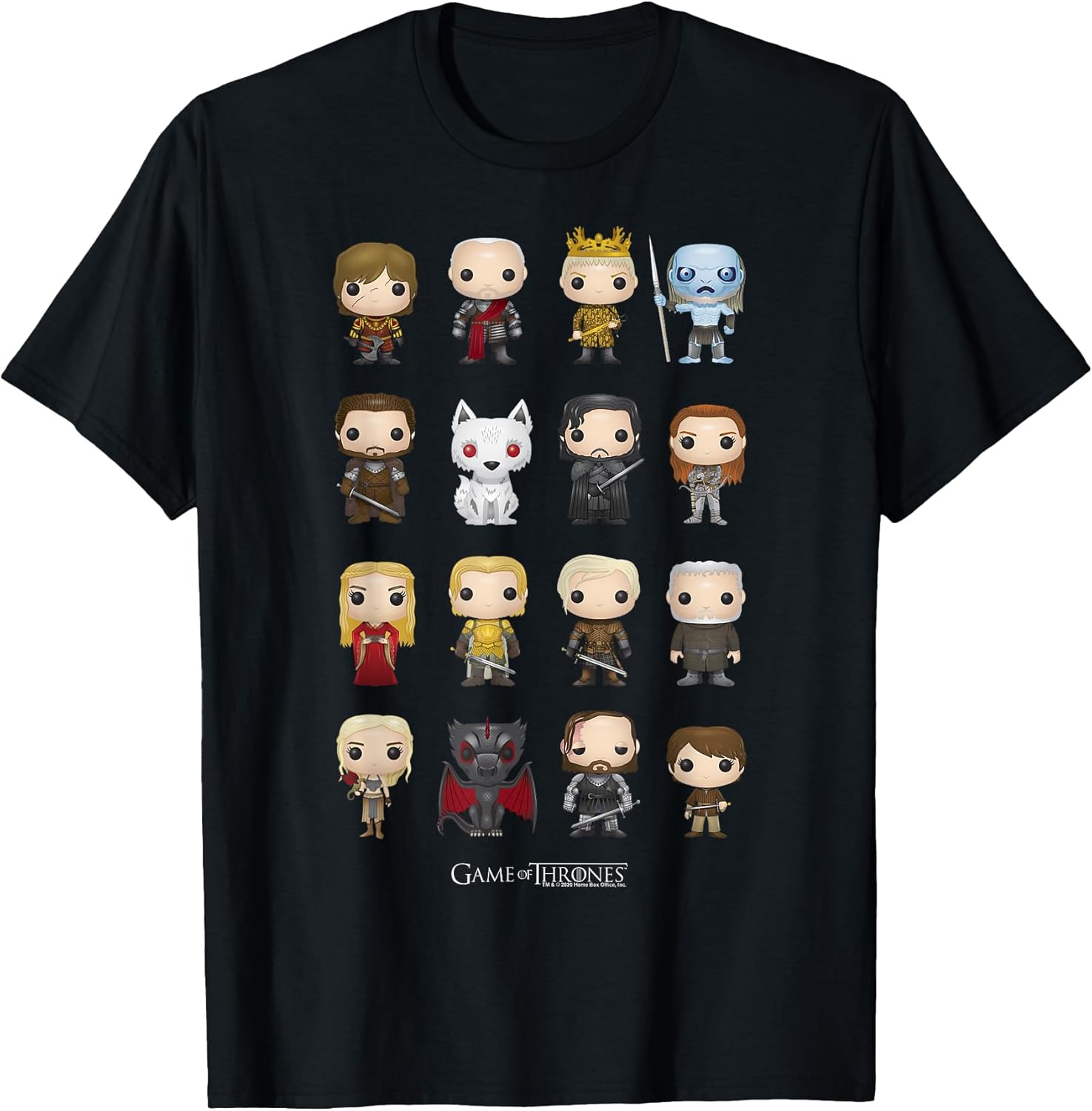 Game of Thrones Group Shot Pop Art Figures T-Shirt Small