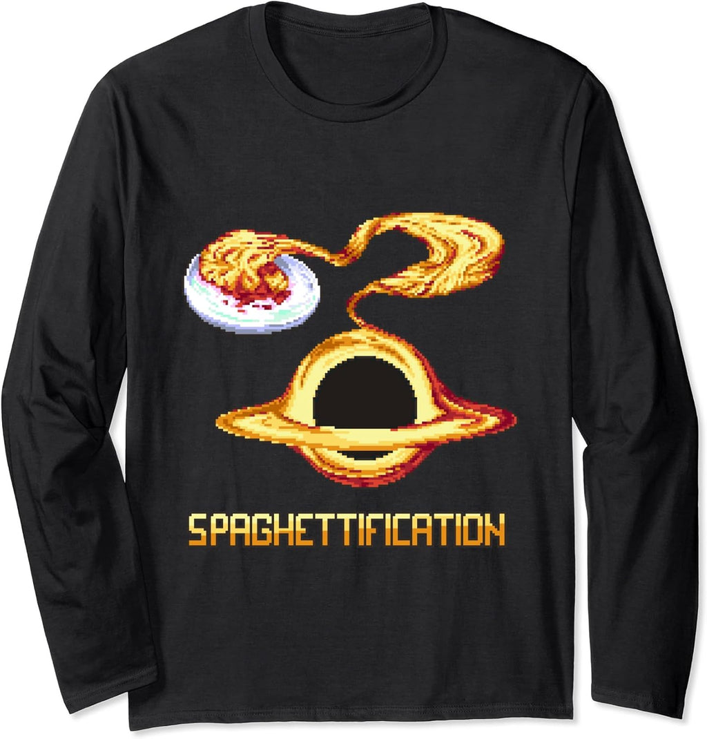 Pixel Art - Spaghettification Long Sleeve T-Shirt