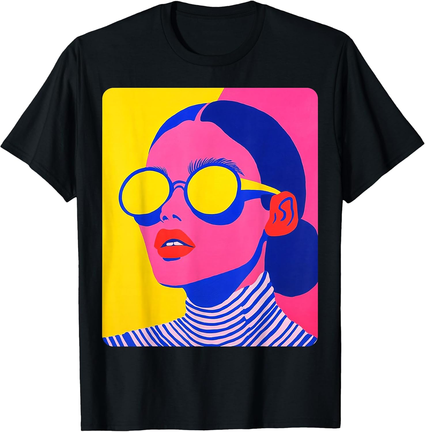 Pink Yellow Pop Art Colorful Women's T-Shirt