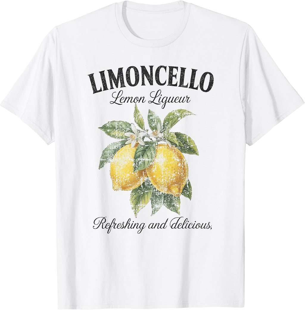 Limoncello Italy Vintage Refreshing Lemon Vacation Men Woman T-Shirt