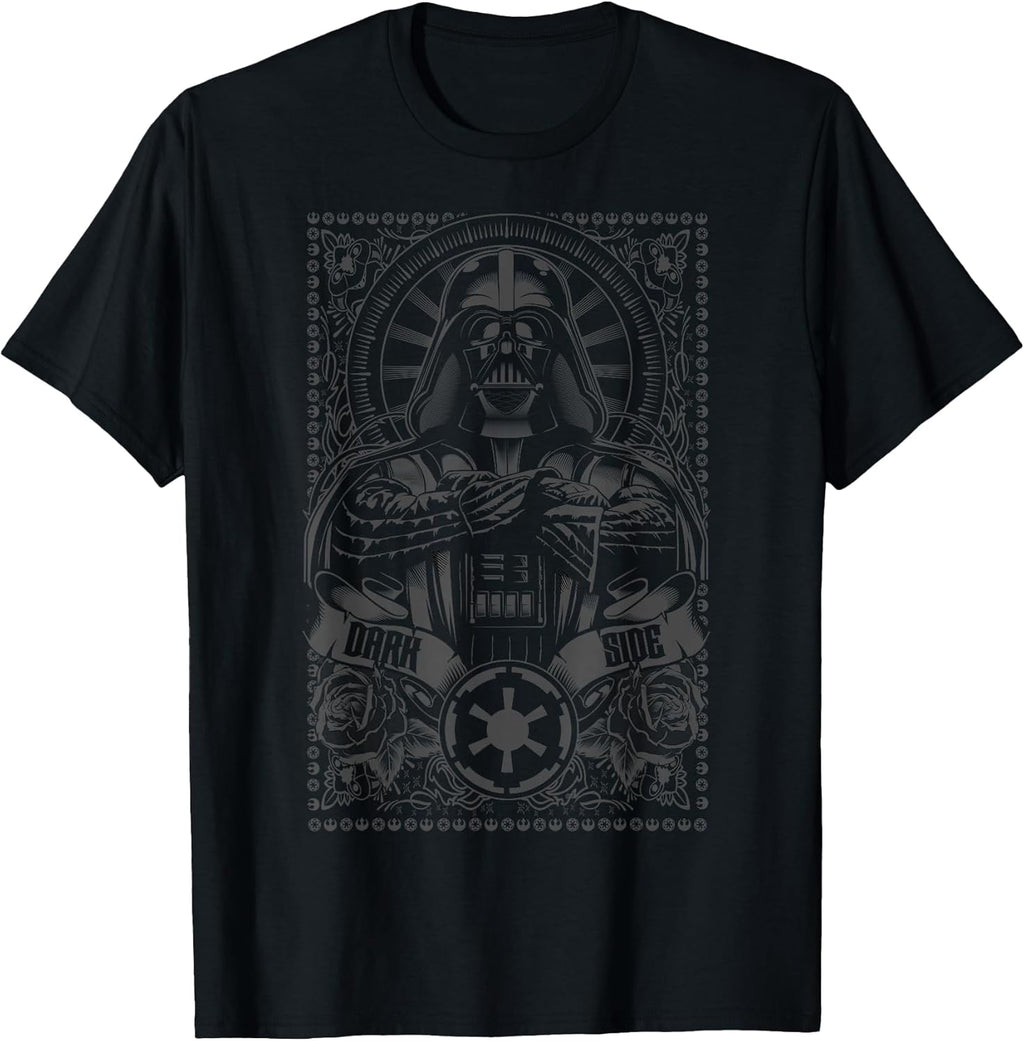 Dark Side Darth Vader Ornate Etching T-Shirt T-Shirt