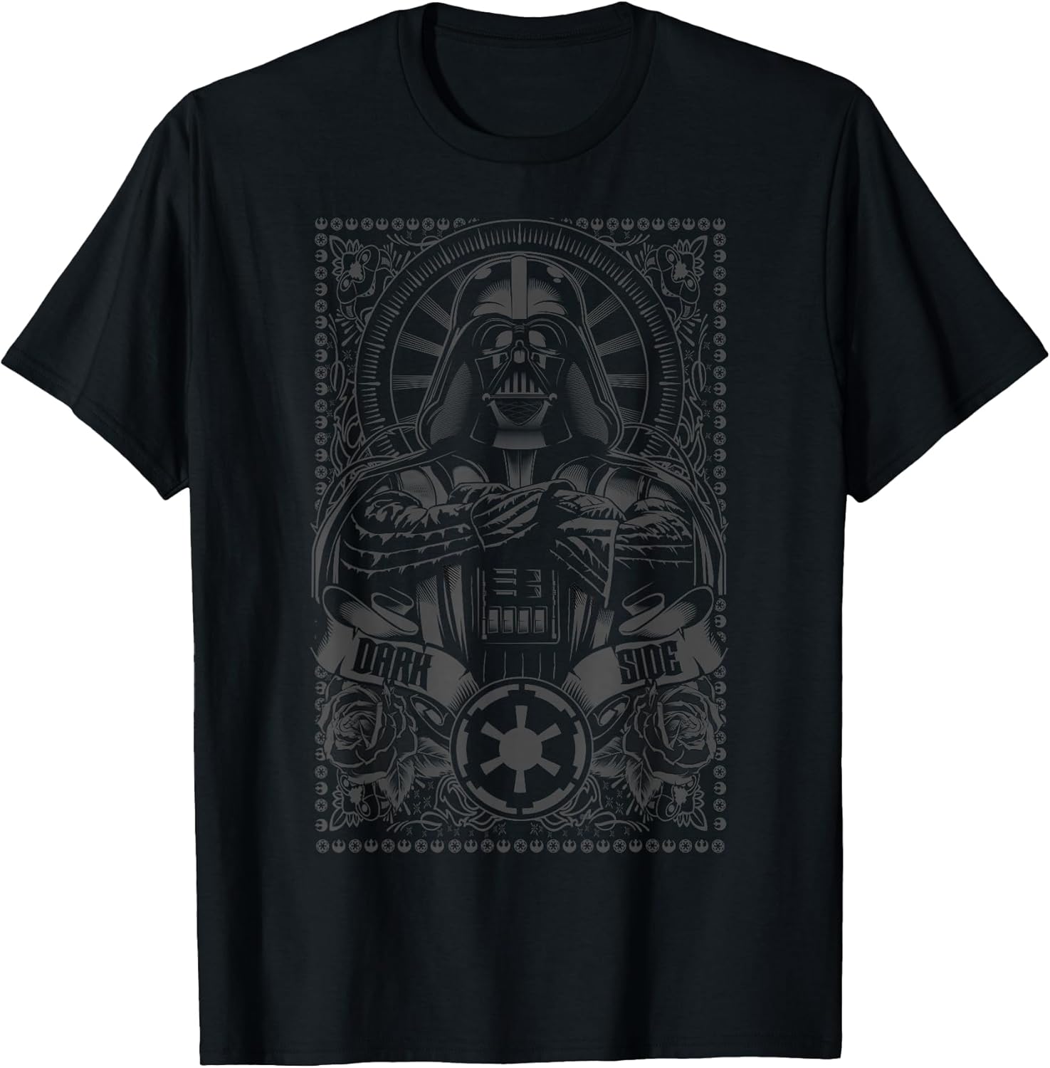 Dark Side Darth Vader Ornate Etching T-Shirt T-Shirt