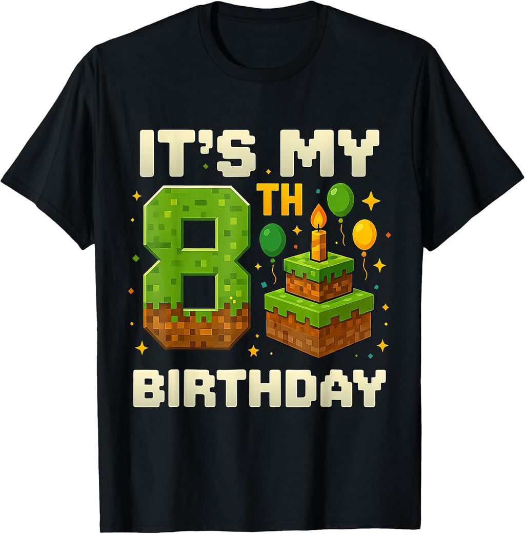 Birthday Boy Shirt It's My 8th Birthday Video Game