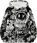 Boy's Graphic Hoodie Cartoon Print Long Sleeve Hooded Sweatshirt Loose Pullover Tops