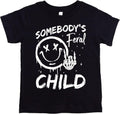 Funny Somebody's Feral Child Shirt for Boys and Girls Vintage Retro Punk Rock Tee for Kids