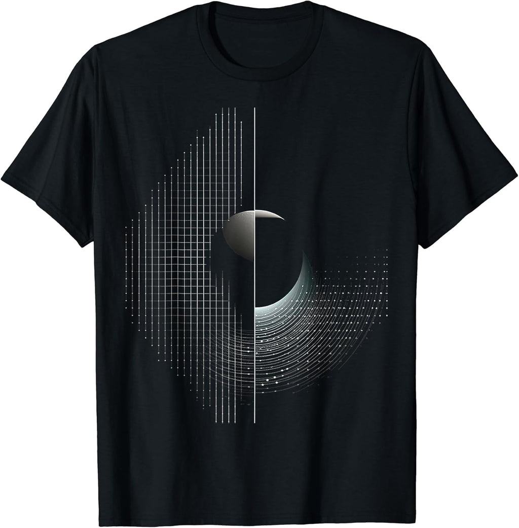 Moon Pixel Art Graphic Geometric Motif Moon T-Shirt