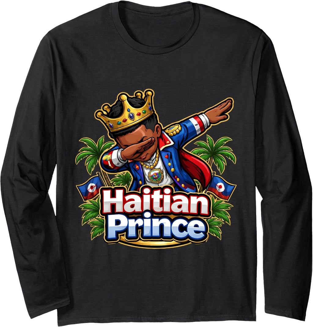 Haitian Prince Boy Dabbing Haiti Flag Day Merch