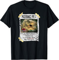 Missing Pet T-Rex Poster Taped T-Shirt Small