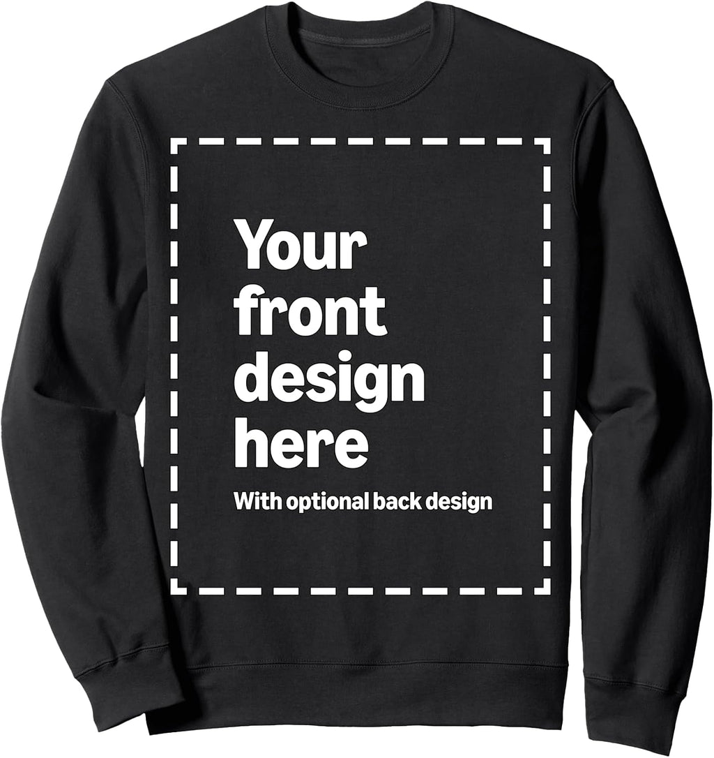 Custom Front & Back Print Sweatshirt with Your Image for Men and Women by Modify by Amazon Merch on Demand