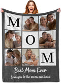 Mom Blanket for Mothers Day Custom Photo Blanket Personalized Picture Blankets for Mothers Day Birthday Customized Gifts for Mom & Wife