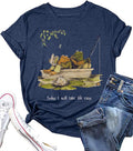 Women Frog T Shirt Vintage Graphic Book Tee Cute Funny Teacher Tee Tops Bookworm Book Lovers Shirt
