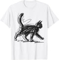 Minimalist cat Art t -shir t