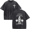 Mens Oversized Christian Shirts Jesus Faith Shirt Funny Gym Graphic Tees God Religious Bible Verse Acid Wash Tshirts