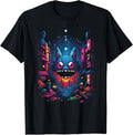 Pixel Art Futuristic City and Cat T-Shirt