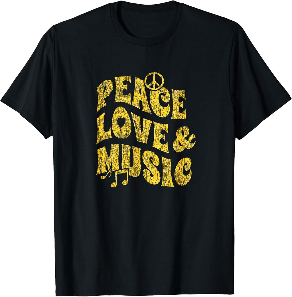 Peace Love Music Hippie Bohemian T-Shirt