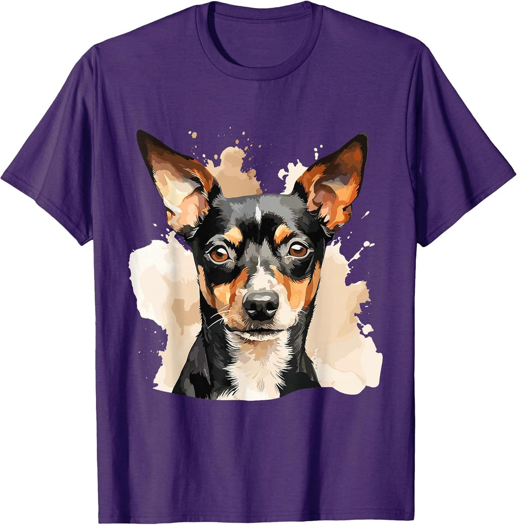 Rat Terrier Lovers Design Pop Art Rat Terrier Dog T-Shirt