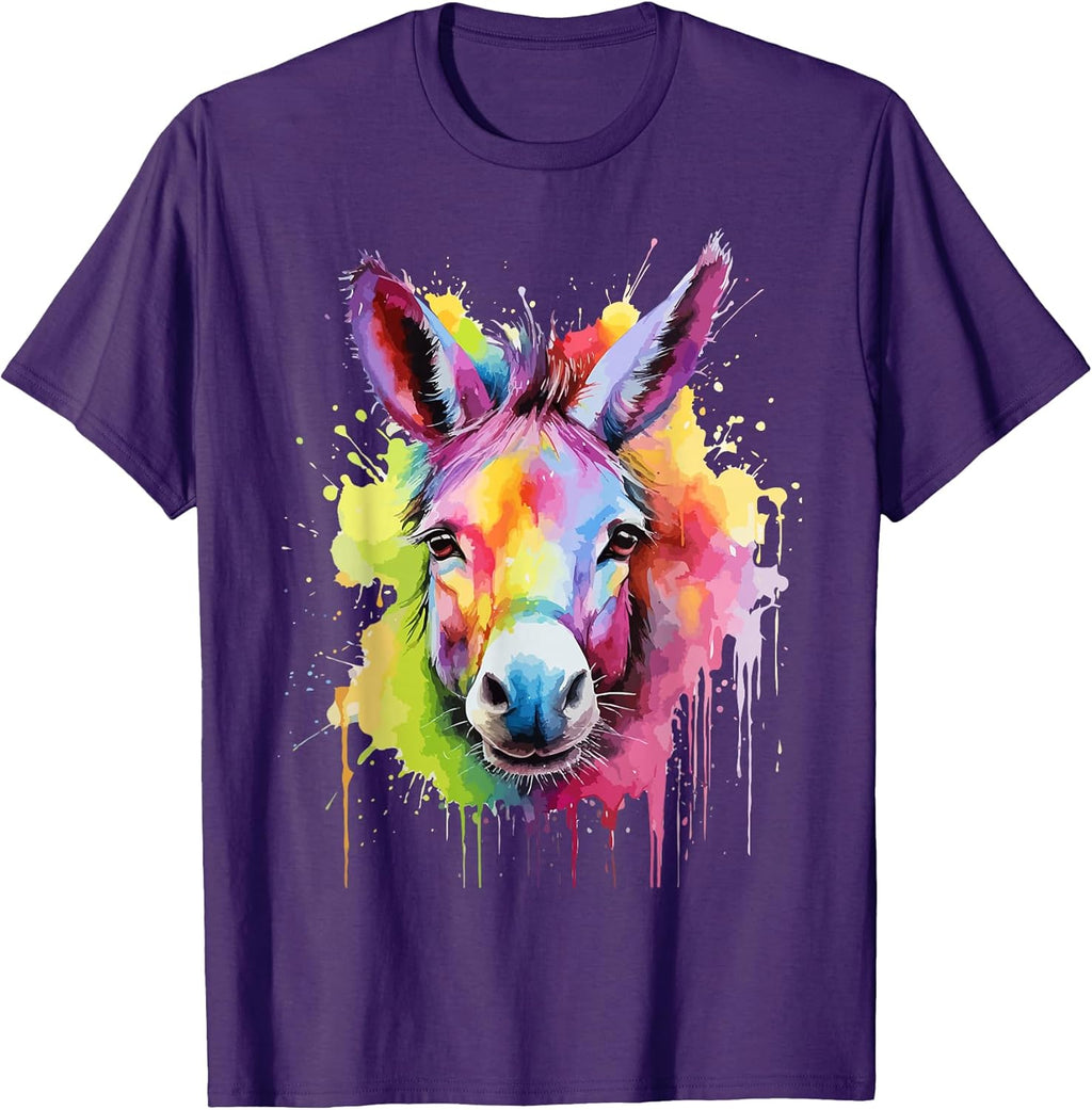 Pop Art Donkey Lovers Design Funny Donkey T-Shirt