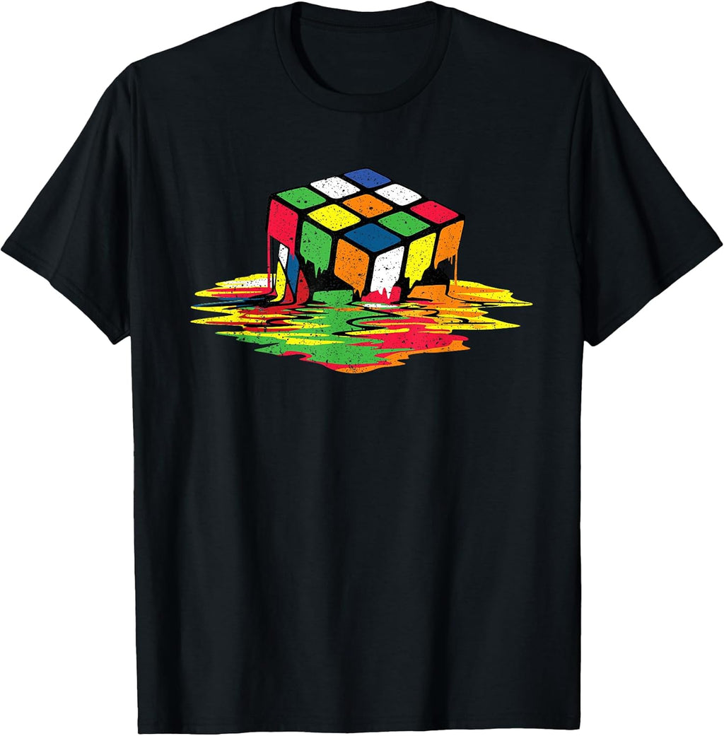 Melting Puzzle Cube Retro Speed Cubing 80's Vintage Toy T-Shirt
