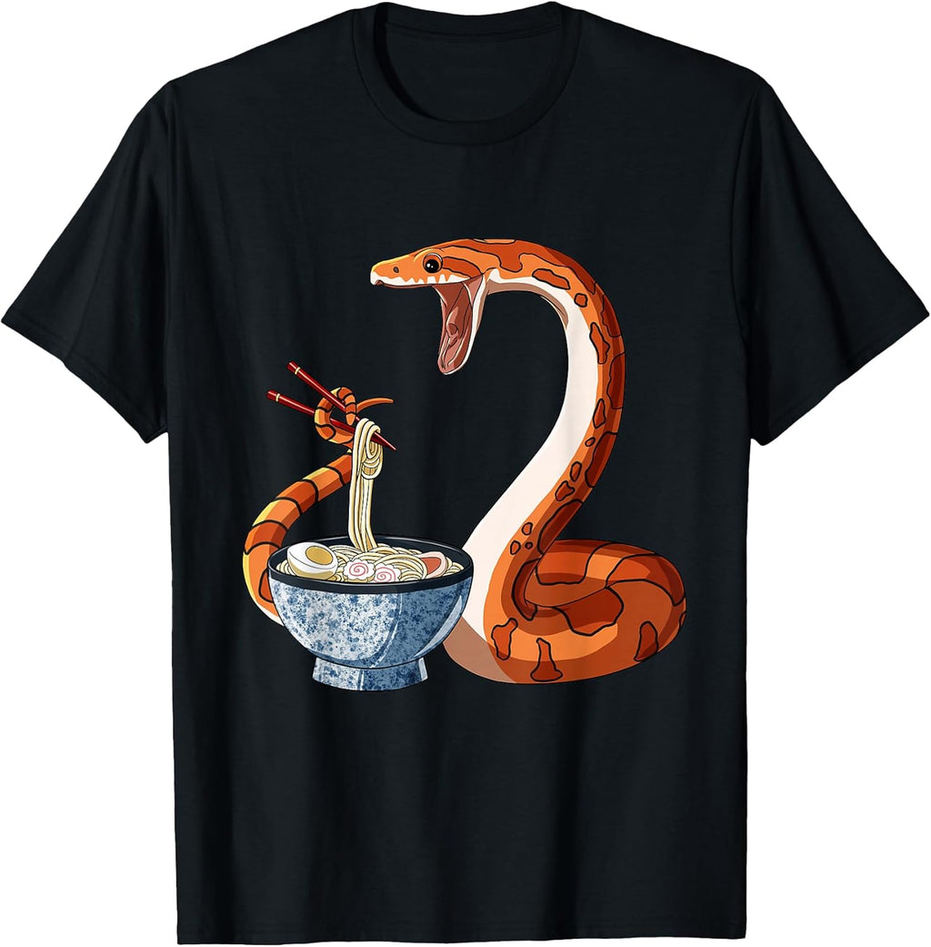 Funny Japanese Kawaii Ramen Corn Snake T-Shirt