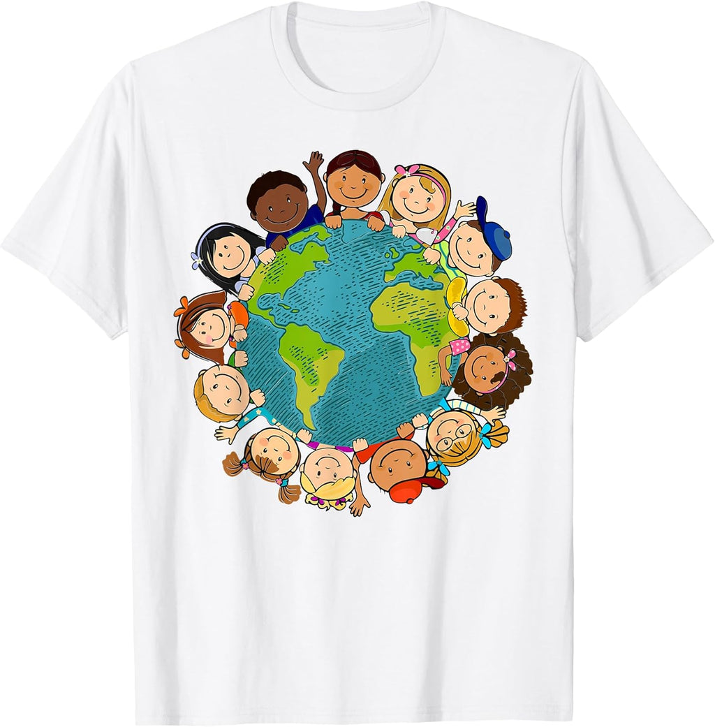 Earth Day Kids Toddler Teacher Cute Earth T-Shirt