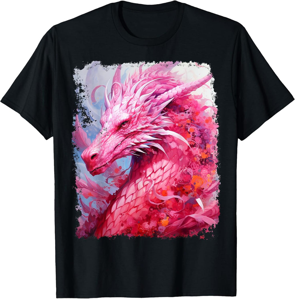 Pop Art Colorful Dragon Pink T-Shirt