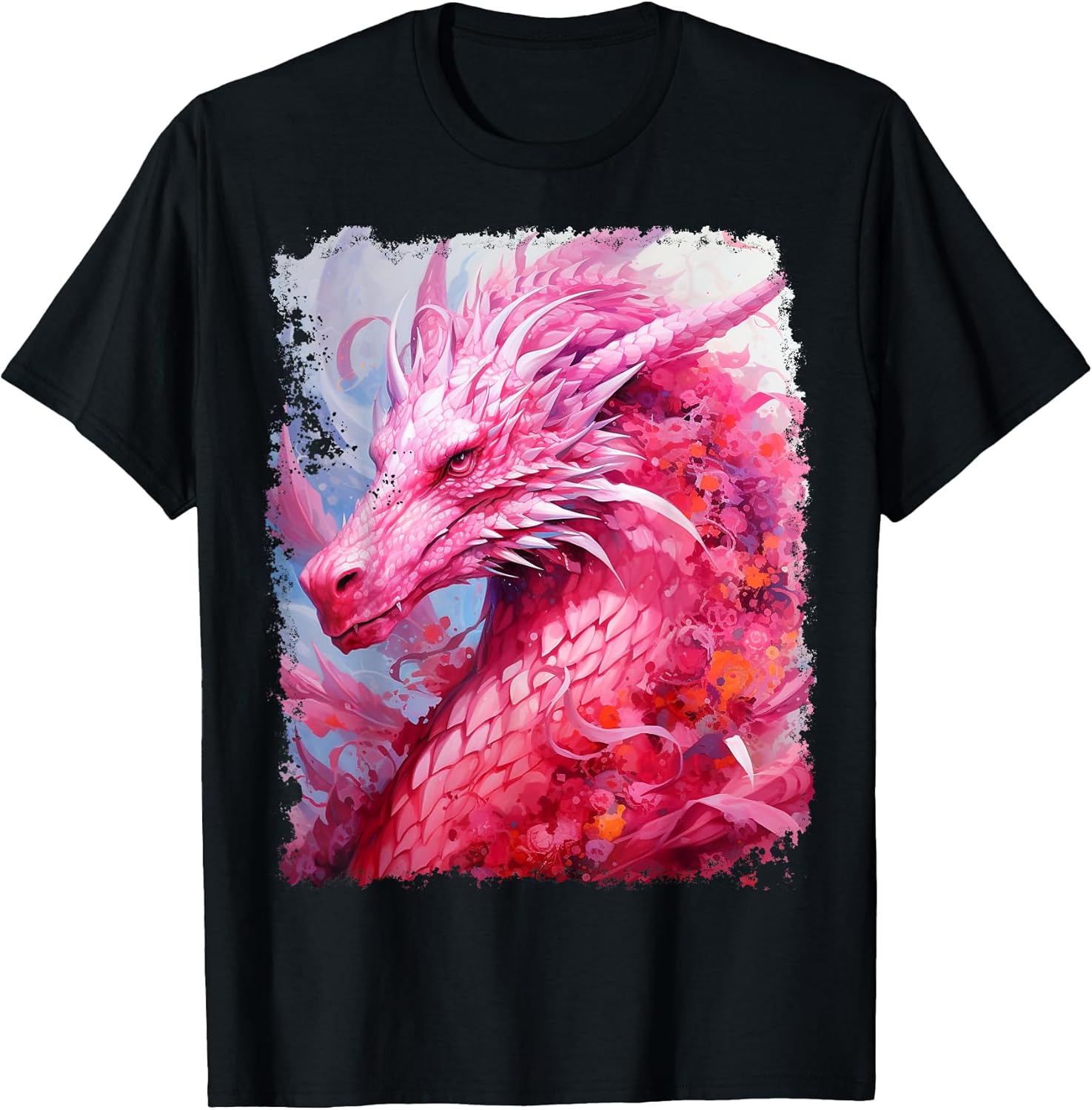 Pop Art Colorful Dragon Pink T-Shirt