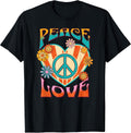 Retro Peace Love Peace Sign 60s 70s Hippie Style T-Shirt