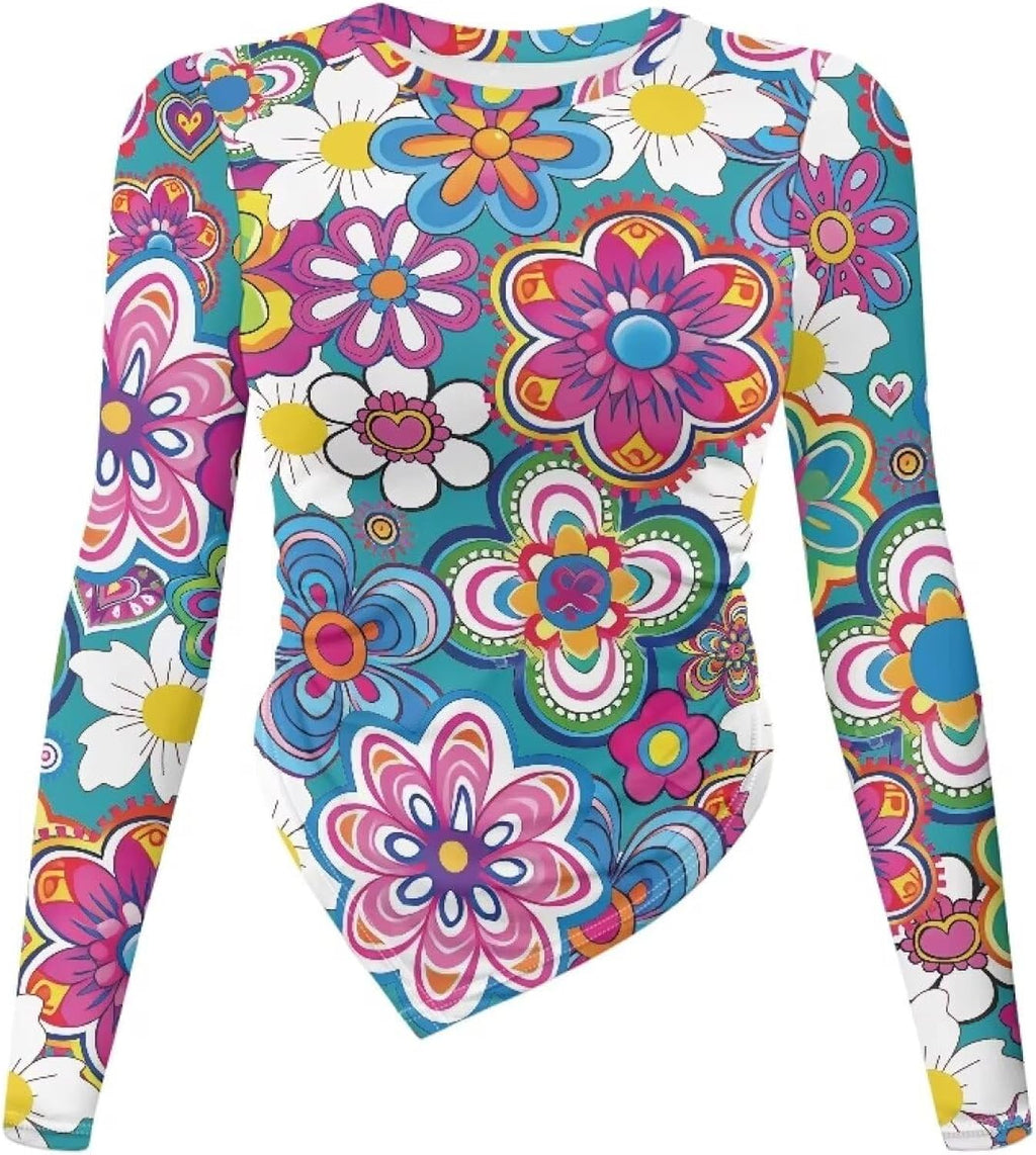 Long Sleeve Shirts for Women Round Neck Lightweight Shirts Thermal Slim Workout Underwear Tops for Winter S-L