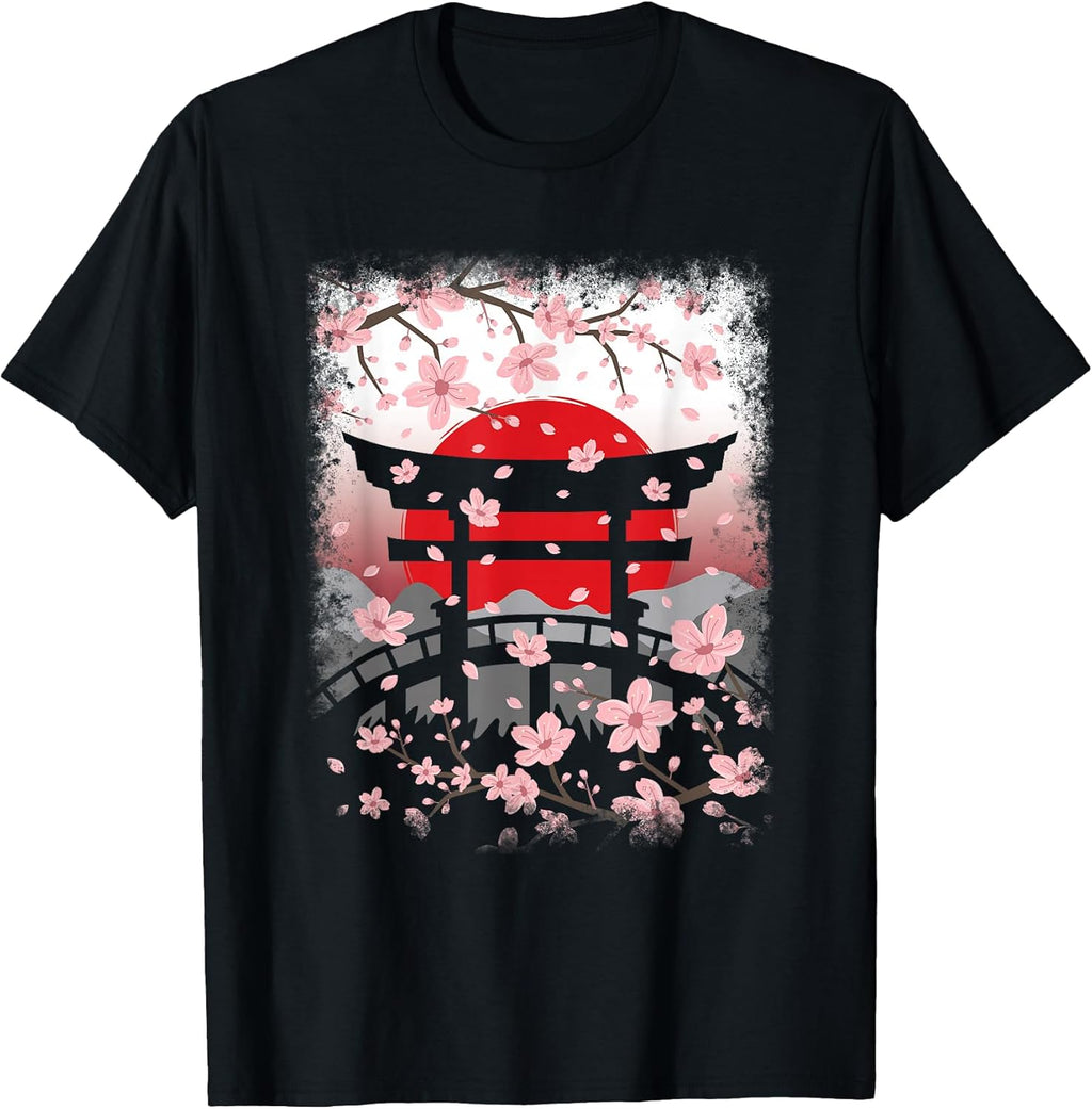 Japanese Sakura Art Cherry Blossom Vintage Japan Men Women T-Shirt