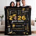 Custom Graduation Blanket with Photo and Name, Personalized Graduation Gifts 2026 for Him Her, Funny Senior 2026 Photo Throw Blanket, College High School Graduate Keepsake, Multiple Sizes