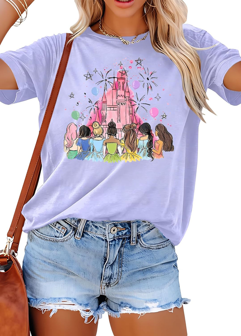Magical Princess Shirts for Women: Magic Kingdom Tshirt Princess Shirt Funny Family Vacation Tee Casual Holiday Tee Top