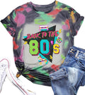 I Love The 80's Shirt for Women Vintage 80s Music Graphic Tshirt 80's Party Short Sleeve Blouse Tops