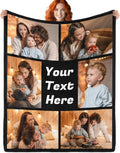 WNNNS Graduation Gifts Custom Blanket with Photos Texts,Personalized Blanket Customized HD-Printing Flannel Blankets Gifts for Men Women Couple Adult Kids Girlfriend Boyfriend.