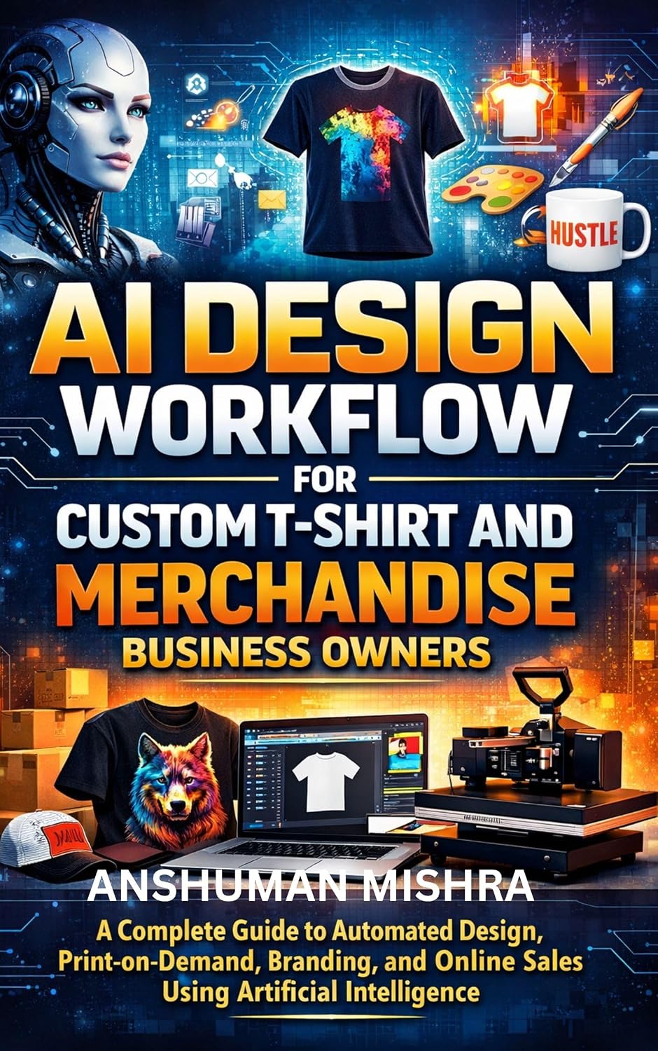 AI Design Workflow for Custom T-Shirt and Merchandise Business Owners: A Complete Guide to Automated Design, Print-on-Demand, Branding, and Online Sales Using Artificial Intelligence (AI driven)