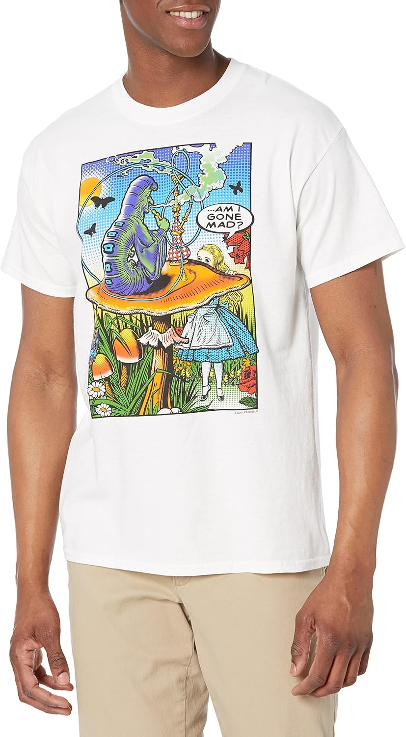 Men's Liquid Blue Alice in Wonderland Pop Art T-Shirt