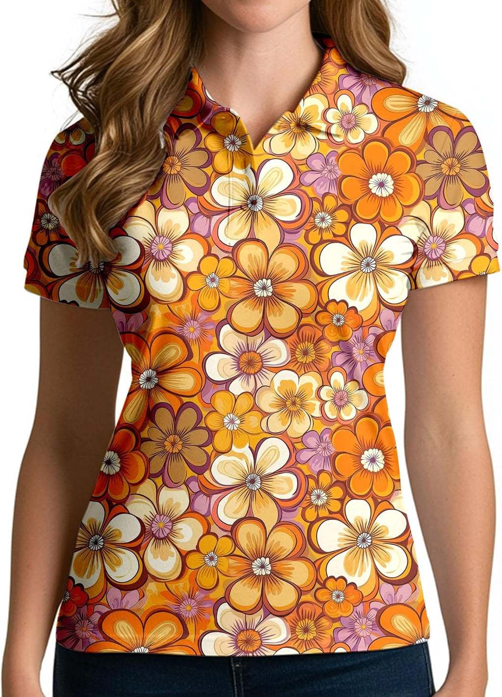 Womens Golf Shirt Short Sleeve Funny Golf Shirts for Woman Tennis Outfit