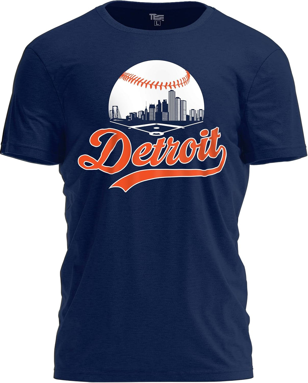 Baseball Shirt Fan Cityscape T-Shirt with Urban Skyline Graphic