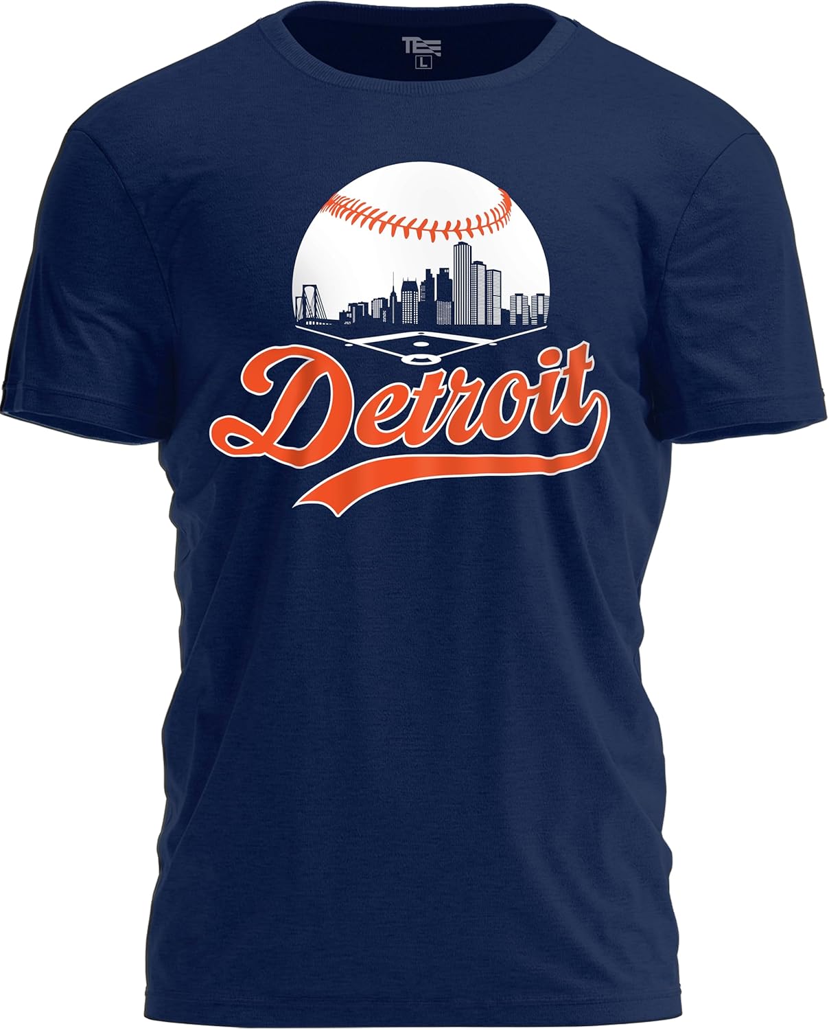 Baseball Shirt Fan Cityscape T-Shirt with Urban Skyline Graphic