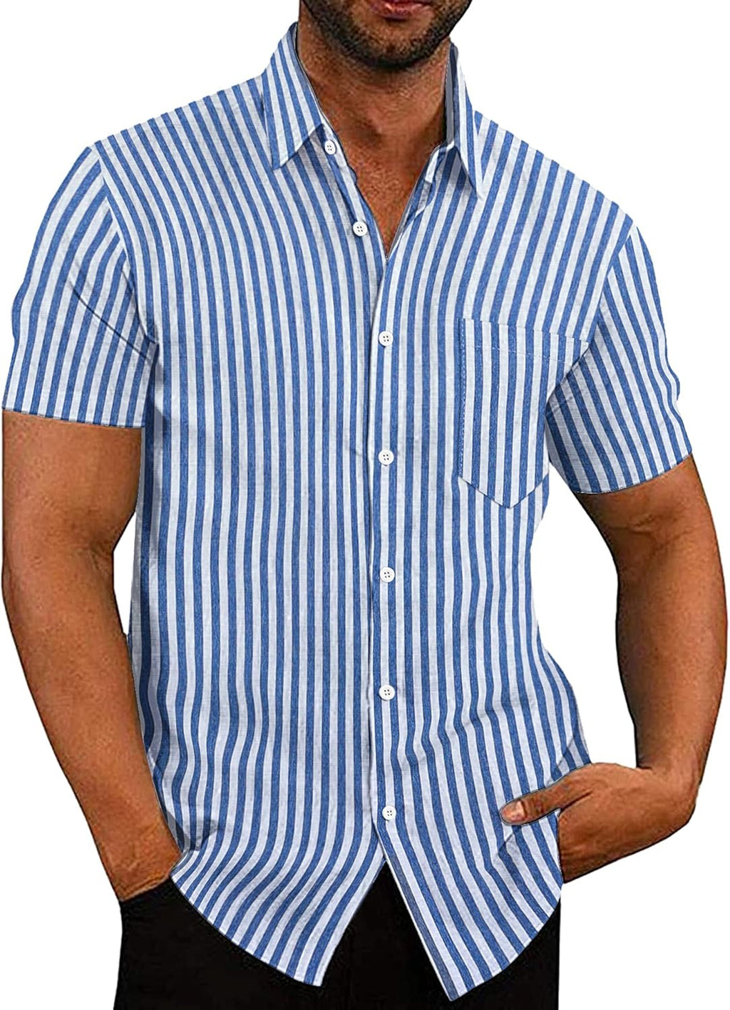 Men's Summer Beach Hawaiian Tropical Shirt Casual Short Sleeve Shirt