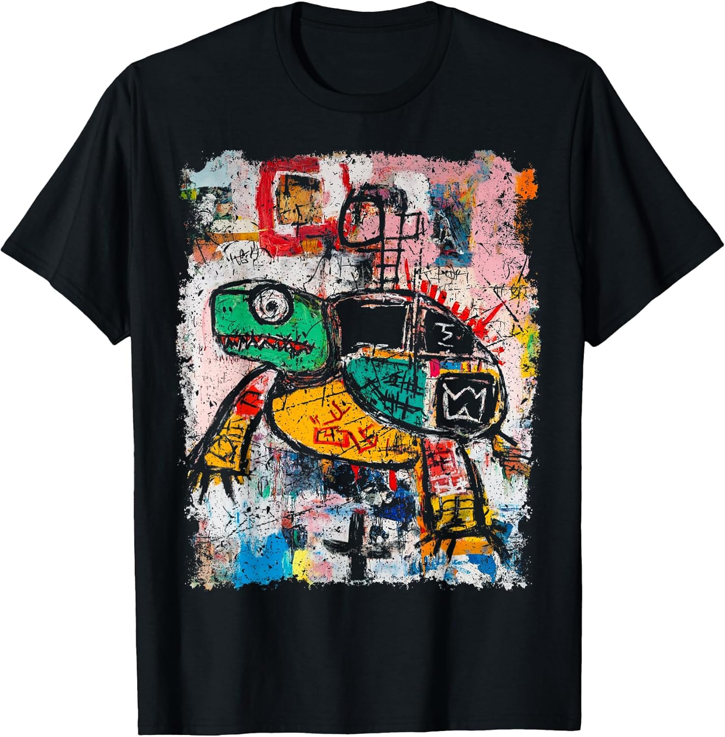 Pop Art Style Turtle Graffiti T-Shirt
