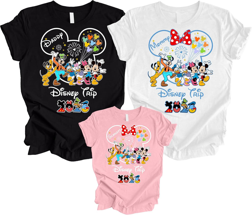 Personalized Family Vacation Magical Castle Shirt, Custom Matching Family Group Holiday Tee Shirt, Trip 2026 Theme T-Shirt