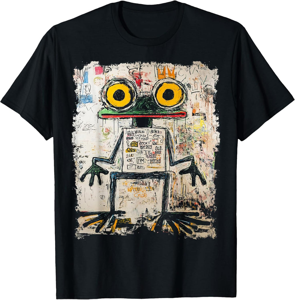 Abstract Face Pop Art Design With A Frog On It T-Shirt