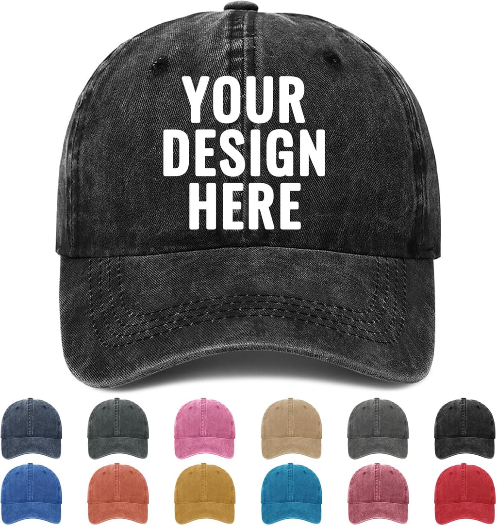 Custom Hats Bulk Custom Baseball Caps Trucker Hats Design Your Own Personalized Logo Hat for Men Women Add Photo Logo