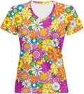 Womens Summer V Neck Casual T Shirt Short Sleeve Blouses Tops Plus Size Athletic T-Shirt for Women Graphic XS-5XL